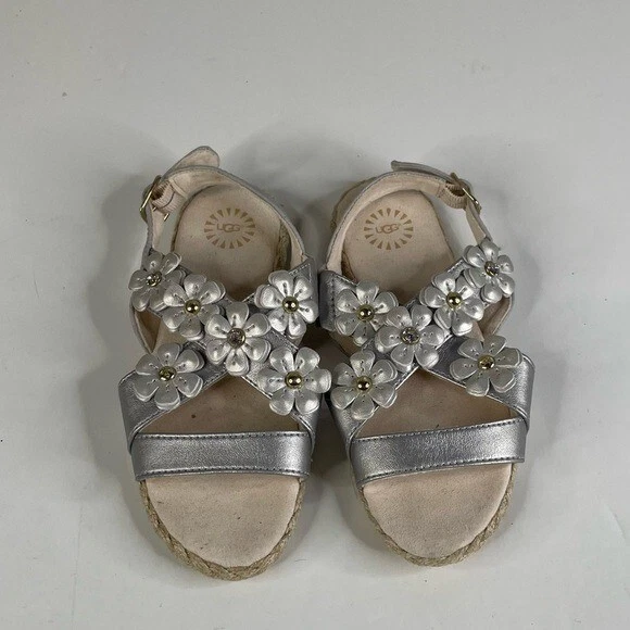 Sandali Ugg bambina argento fiori taglia 12