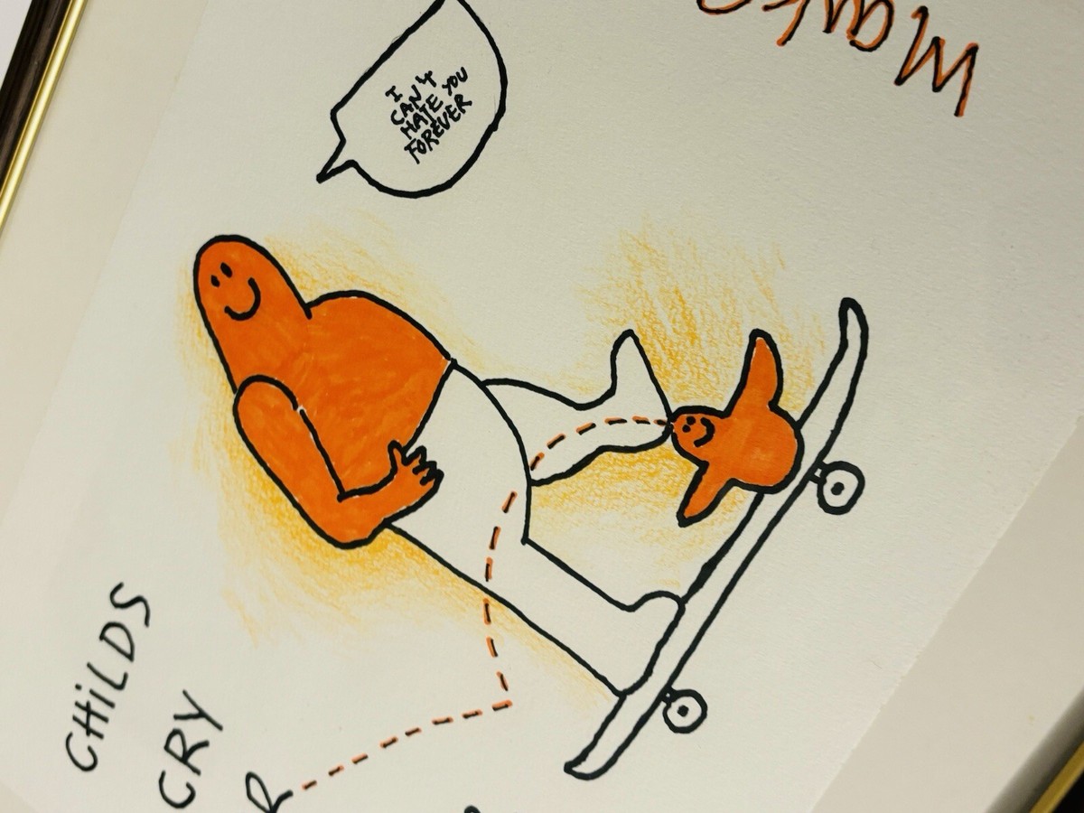 marc gonzales 直筆サイン入り 絵画 MARK GONZALES GONZ マークゴンザレス 直筆イラスト サイン入り