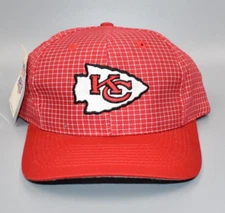 Kansas City Chiefs Vintage Logo 7 Grid Snapback Cap Hat - NWT