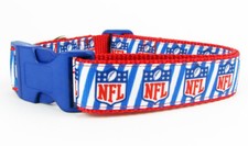 NFL dog collar handmade adjustable buckle collar 1" wide or leash
