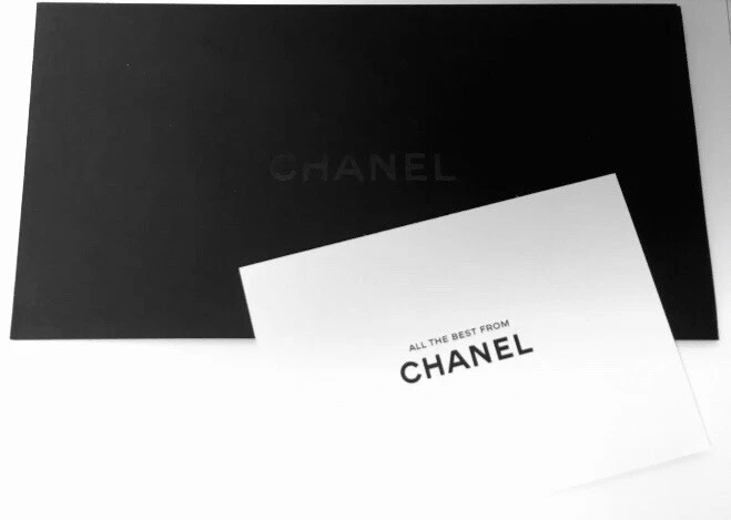 CHANEL Logo - 2 pc Envelope Black - Gift Accessory - New