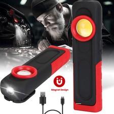 1200 Lumens Rechargeable Magnetic Work Light Portable EDC Flashlight with Hook