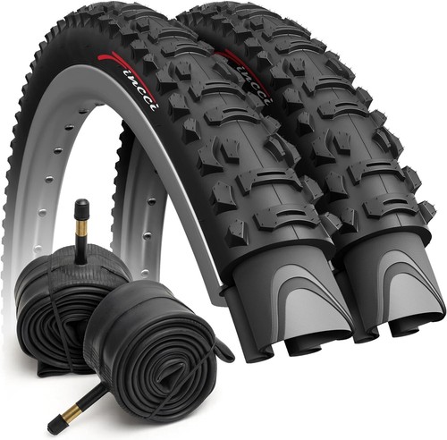 Durable Foldable 26 x 1.95 Inch Tires with Schrader Valve Tubes for MTB & Hybrid - Picture 3 of 8