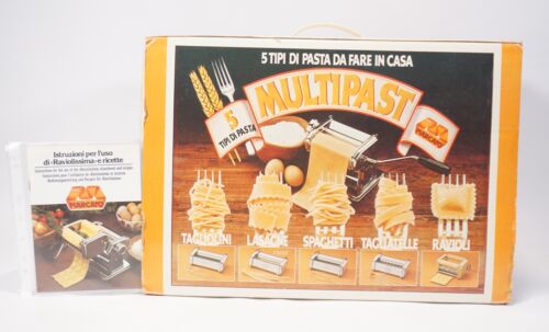 Vintage original italienische Marcato Atlas Multipast Nudelmaschine für 5 Sorten