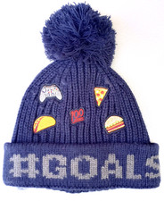 Place Kids Goals Gamer Boy's Beanie Winter Hat Pom Pom Size: L/XL 8  Navy