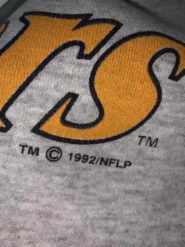Vintage Pittsburgh Steelers Sweatshirt Crewneck Size XXL 1992 White - Picture 5 of 5