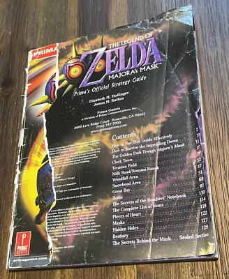 As Is Prima s Nintendo Strategy Guide The Legend Of Zelda Majora s Mask Rough