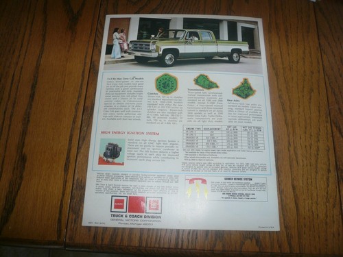 Folleto de ventas de camionetas GMC 1975 - vintage - Imagen 7 de 7