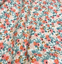 Peach Les Fleurs Floral Fabric by Rifle Paper Co, BTHY