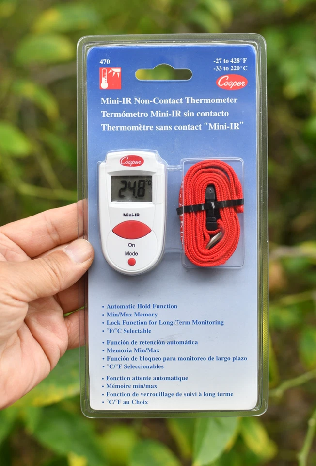Cooper Atkins 迷你红外非接触式温度计 470-0-8 数字颈挂绳 — 第 4/4 张图片