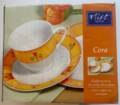 Ritzenhoff & Breker Flirt Cora Porzellan Kaffeeservice 18 Teilig Tasse Teller 