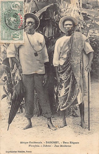 Benin - Zwei elegante - Publ. Imprimeries réunies de Nancy - Bild 1 von 2