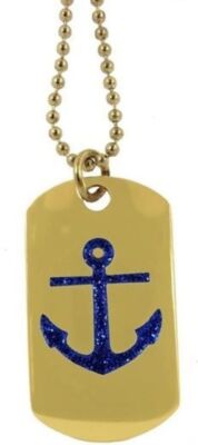 Dog Tag Key Or Chain Necklace Navy Ship Anchor Nautical Sailing #4380