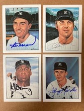Autographed Lot of Four 1983 TCMA 50 Years of Yankee All Stars: Tom Tresh etc