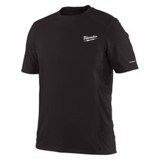 Milwaukee Workskin Short Sleeve Crew Black Lightweight Performance Tee Shirt MED