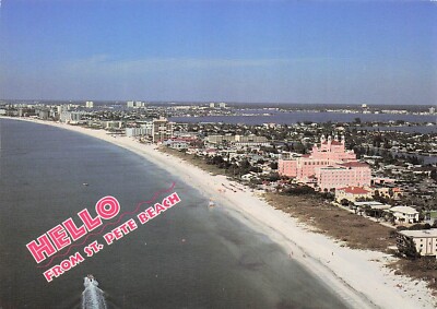 St Petersburg Madeira Redington Beach Florida Don CeSar Hotel 6x4 Postcard F34