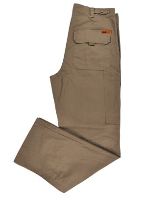 xAx Designs Roxby Cargo Pants Men's Size 34W 32L Beige Work Carpenter Tradie