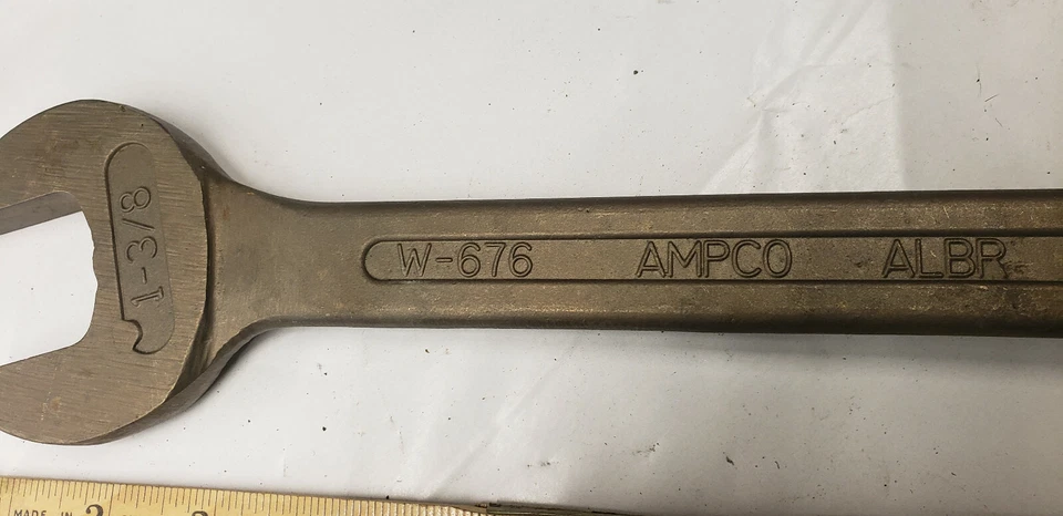 NUEVO Ampco W-676 1-3/8" Llave Combinada Bronce Sin Chispas No Magnética Foto 2 de 4