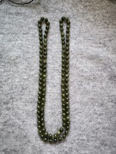 Collier Sautoir Vintage En Pierre Verte (Jaspe Ou Jade) - Occasion - Bijou Naturel