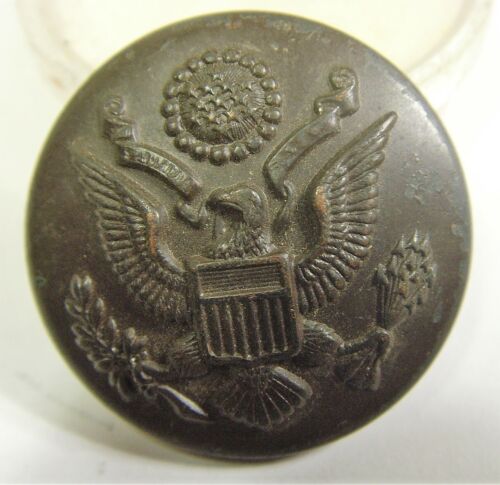 1800s Antique american great seal metal 28 mm button w h horstmann phila 50685 - Picture 2 of 5