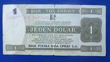 Poland - Bon towarowy Pekao Pewex - 1 $ JEDEN DOLAR - $1 ONE DOLLA