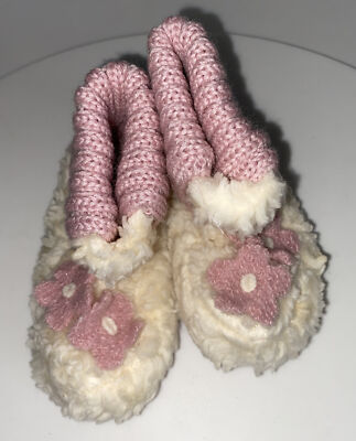 Kitz Pichler Baby Hausschuhe Wolle Gr. 20 rosa-creme wie Socken fallen klein aus