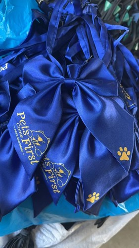 Personalized Pets Neck Decoration Bow Tie Logo Printed Minimum Order 100 - Picture 9 of 11