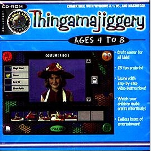 Thingamajiggery (Make 25 Crafts) Ages 4-8 (CD, 1998) Win/Mac - NEW CD in SLEEVE - Picture 2 of 3