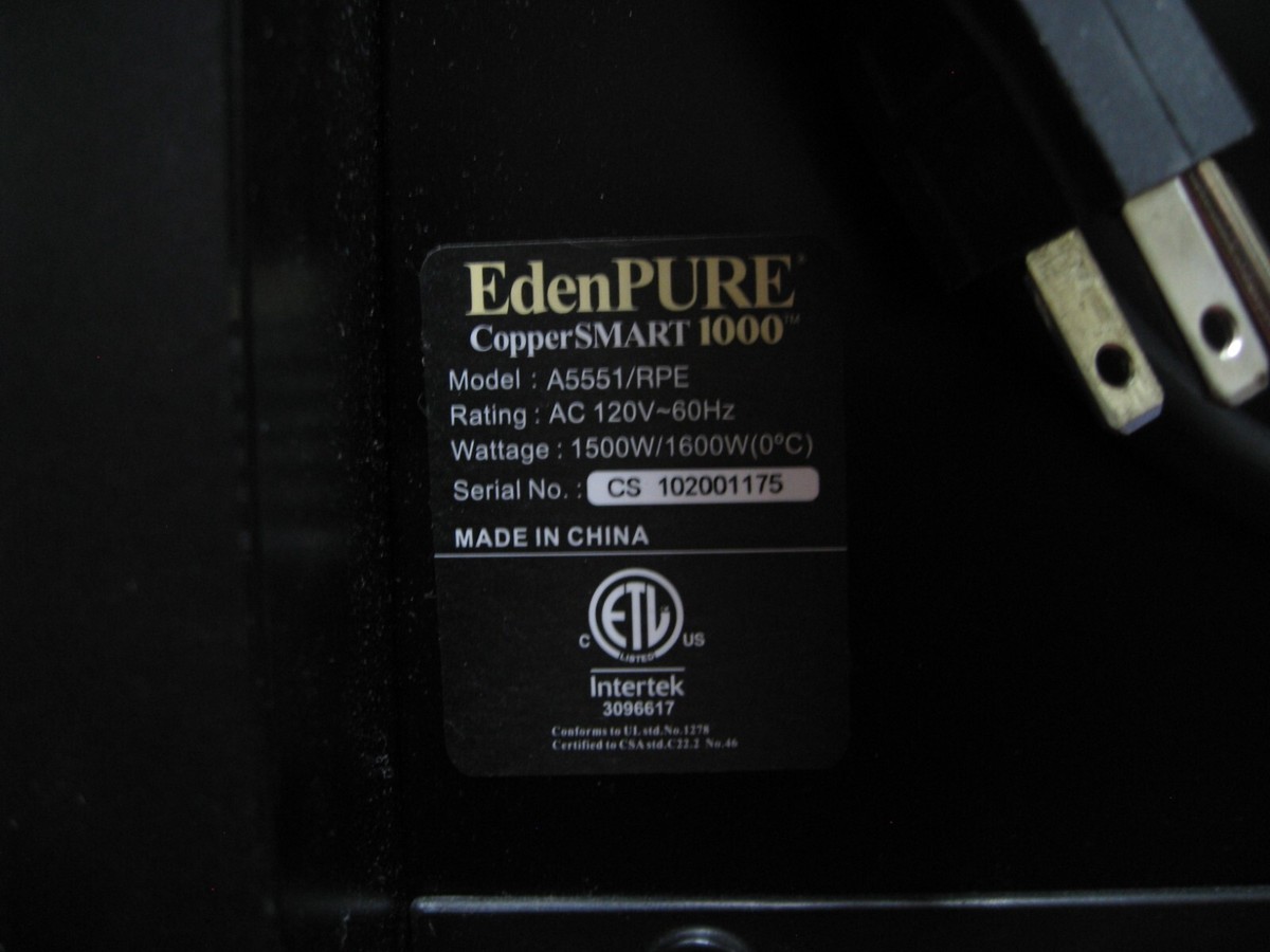 2019 Edenpure Coppersmart 1000 Copper Ptc Heater EdenPURE® Heaters