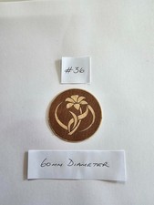 Marquetry veneer Inlay - Flower #36 - 60mm Diameter - Real Wood Veneer