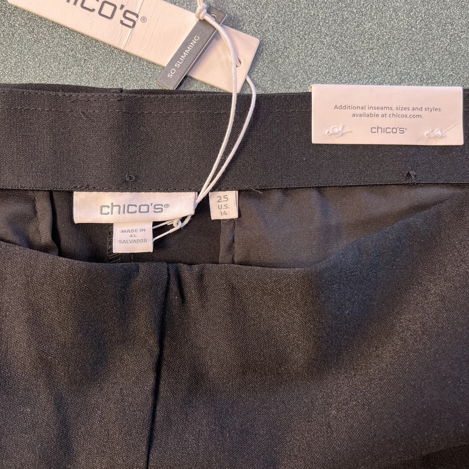 Pantalones cortos rectos Julieta negros tan adelgazantes para mujer Chico’s talla 2,5 (US 14) NUEVOS CON ETIQUETAS Foto 2 de 4