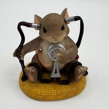 Vintage Charming Tails Listen To Your Heart Fritz & Floyd Mouse Figurine Boxed