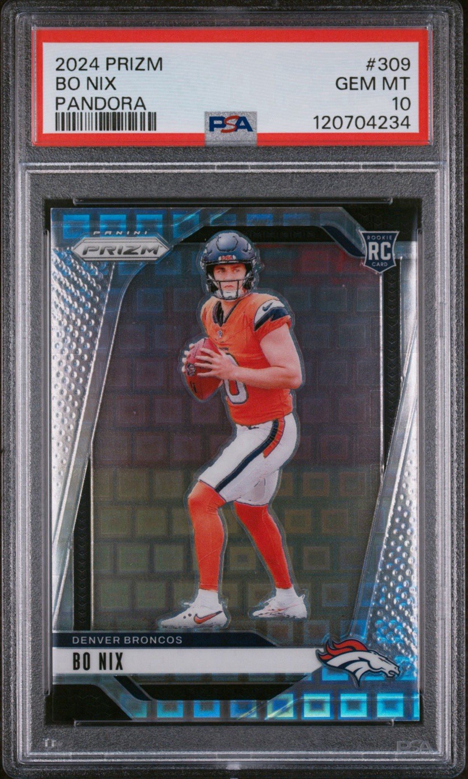 2024 Panini Prizm Pandora /400 Bo Nix #309 PSA 10 POP 11 Very Rare 6.88% GemRate