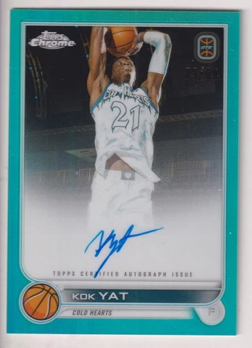 KOK YAT 2022-23 TOPPS CHROME BASKETBALL AUTOGRAPH AUTO CARD #D 83/99