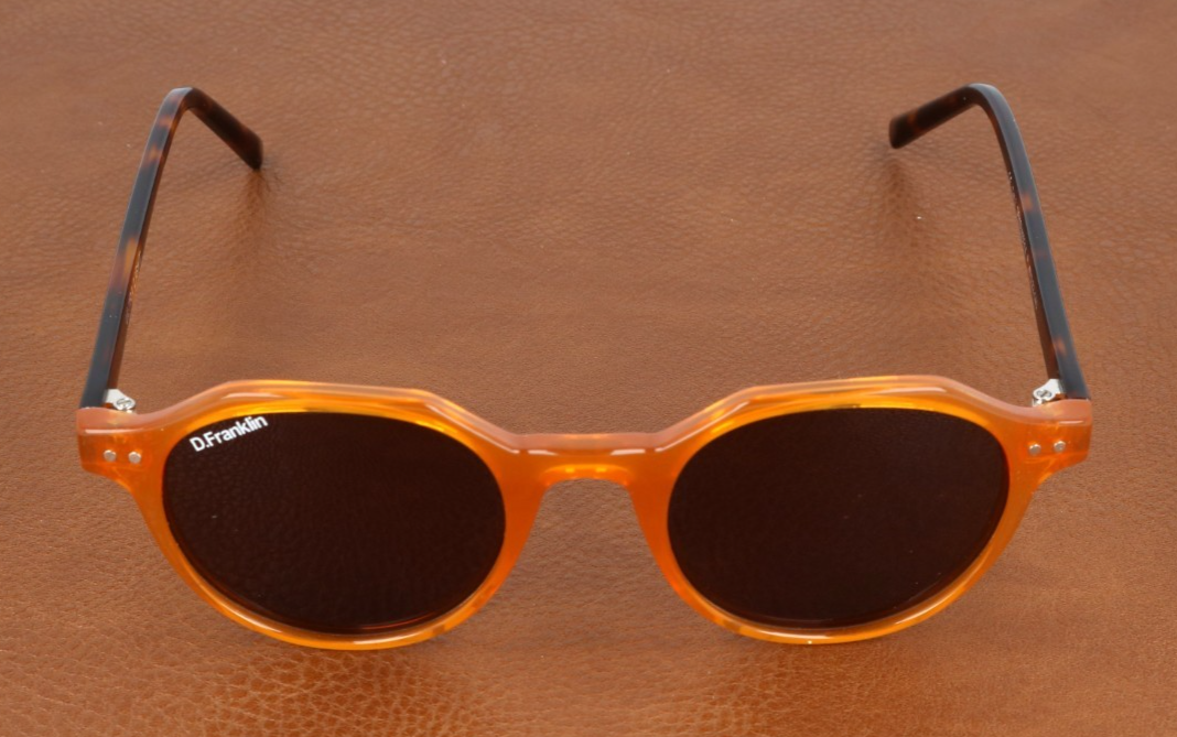 D Franklin Ultra Light S Round Amber Polarized Sunglasses