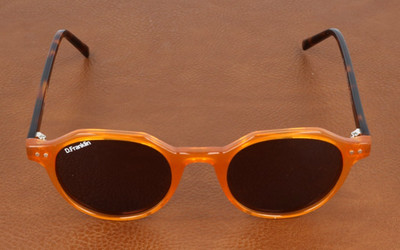 D Franklin Ultra Light S Round Amber Polarized Sunglasses
