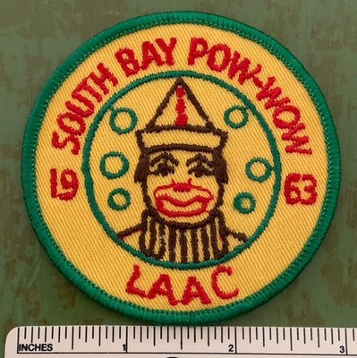 Vintage 1963 SOUTH BAY DISTRICT Boy Scout Pow Wow PATCH LAAC BSA DP CA Scouting
