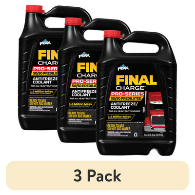 (3 pack) Pre-Diluted Extended Life Antifreeze & Coolant for Heavy Duty Vehicles