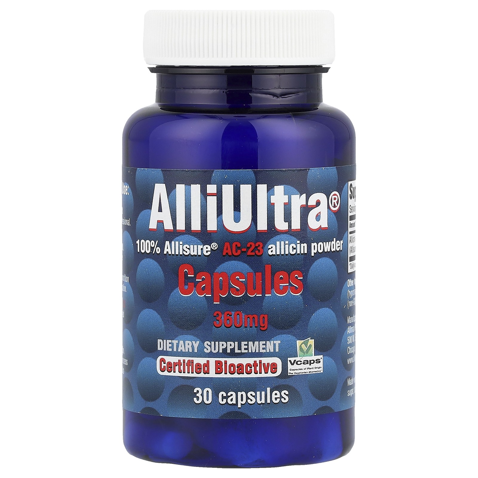Allimax AlliUltra Capsules 360 мг 30 капсул Без химикатов без молочных продуктов нет 9190₽