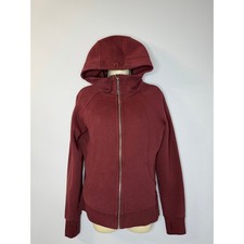 Lululemon Scuba Full-Zip Hoodie Heathered Smoky Red Women's 8