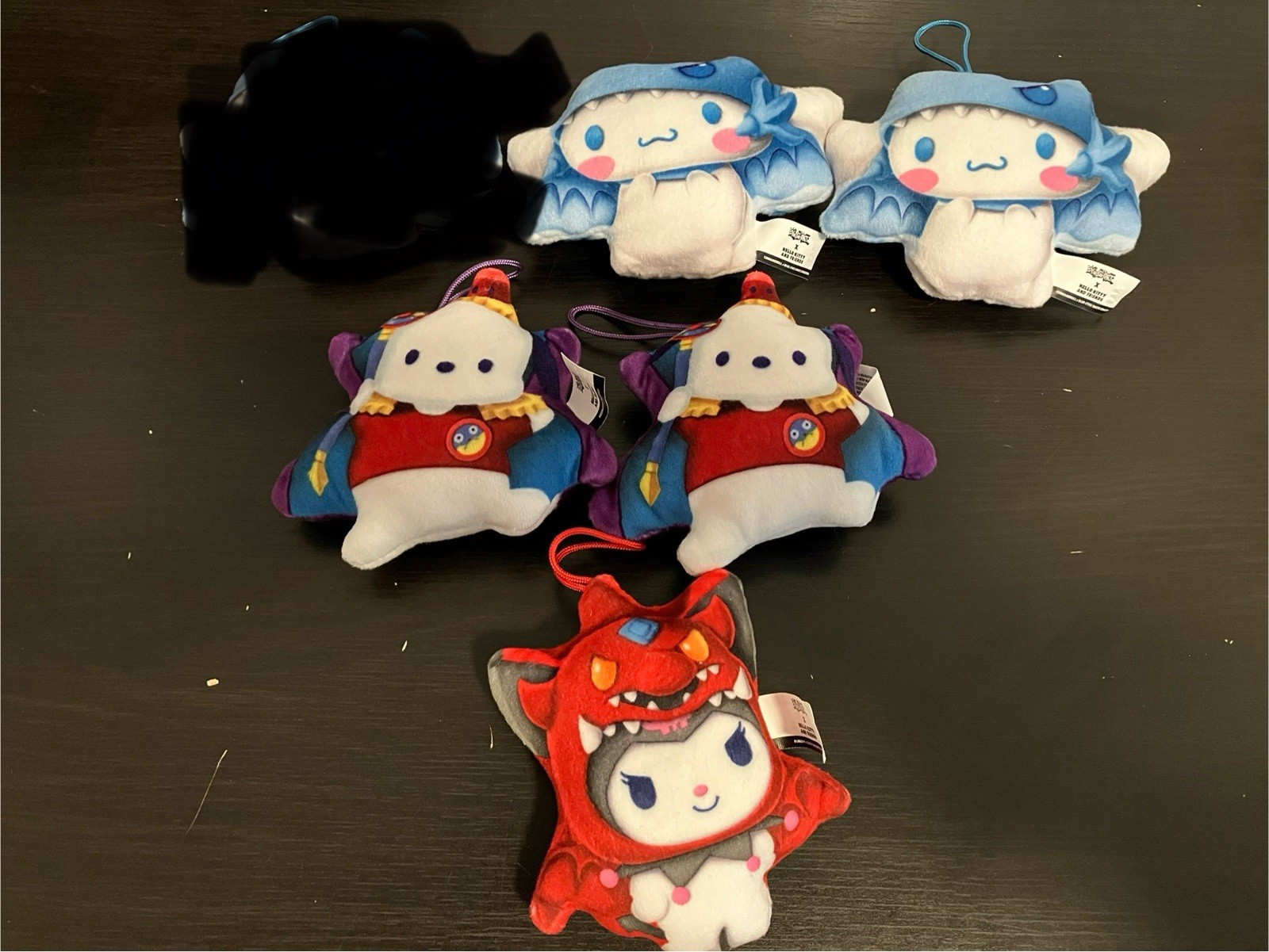 McDonalds Yu-Gi-Oh Hello Kitty Toy Lot with Cinnamoroll and Blue Eyes White Dragon