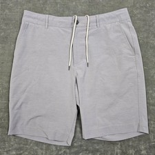 Faherty All Day Shorts Mens 31 Gray Performance Drawstring Chino Hybrid MSC0012