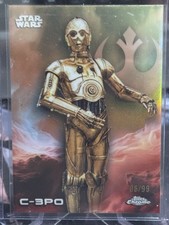 Star Wars 2025 Topps Chrome C-3P0 05/99 Green Parallel