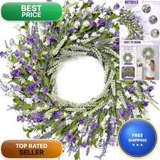 Artgar 26 Inch Spring Wreath for Front Door, Large Paper Flower