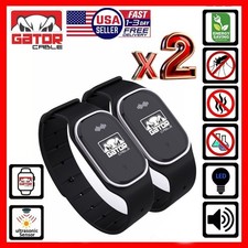2-Pack Ultrasonic Anti Mosquito Insect Pest Repellent Repellent Bracelet Band