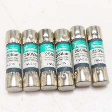 Bussmann FNA 2-1/2 2-1/2A Time Delay Fuse 250VAC Or Less Lot Of 6