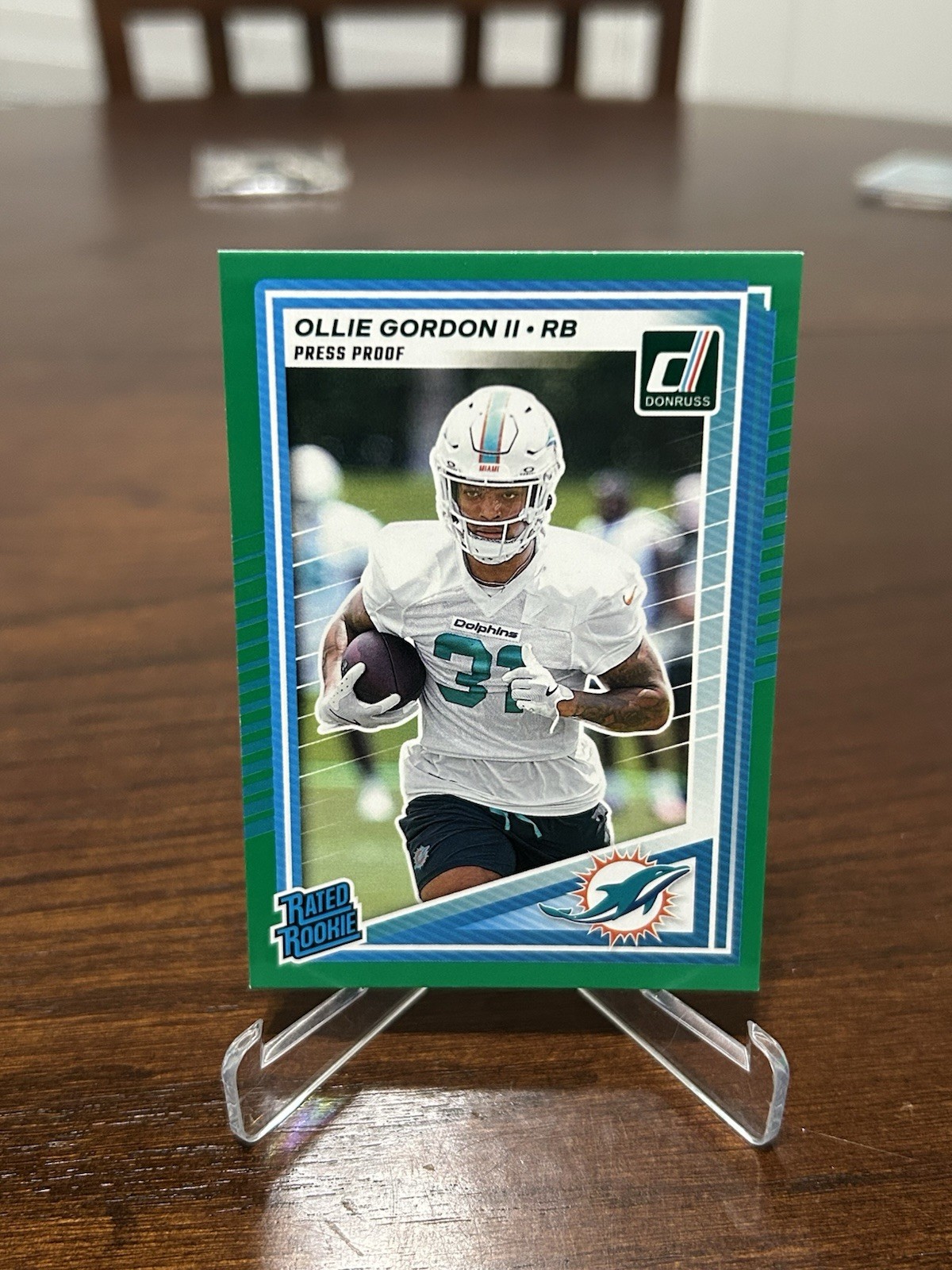 Ollie Gordon II Rookie 2025 Donruss Green Press Proof Rated Rookie