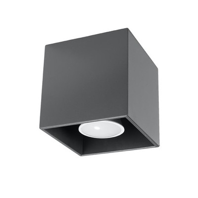 Deckenleuchte Quad 1 GU10 Anthrazit Aluminium Sollux SL.0567