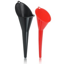 2pcs Long Skinny Neck Oil Funnel For Automotive Transmission Black Red