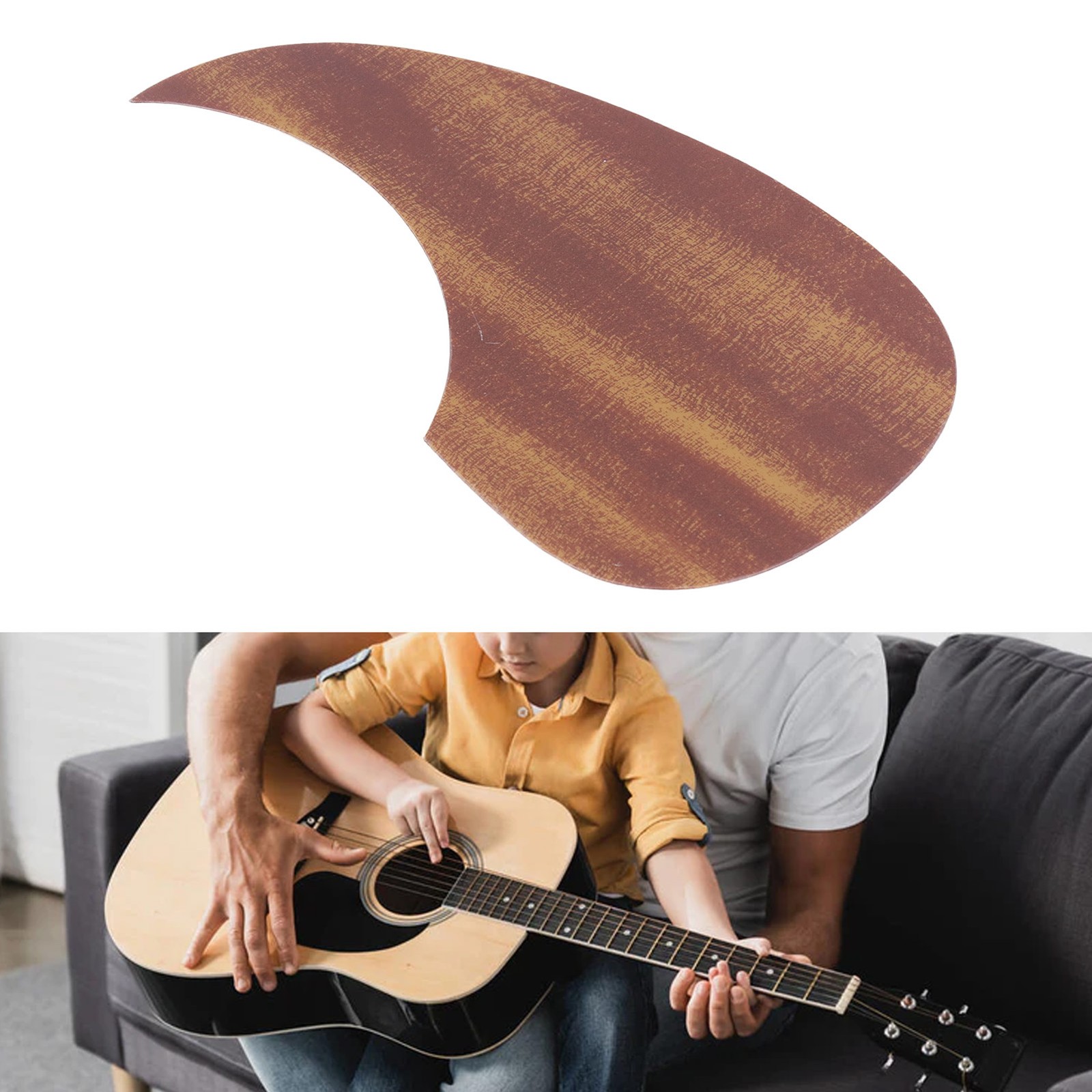 Guitar Pick Guard Scratch Plate Wood Grain Color PVC Acoustic Guitar Pickguard R